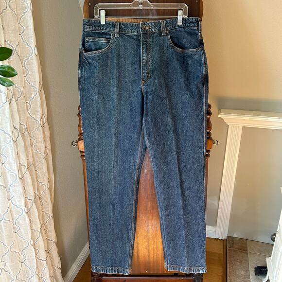 Duluth Trading Co Straight Denim Jeans Men's Size 36X34 Blue Medium Wash - Picture 1 of 8